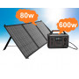BRIDNA 600W (Пік 1200Вт) + сонячна панель 80W портативний сонячний генератор електростанція, ДБЖ, із зарядкою від сонячної панелі.