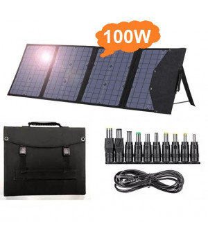 AUMOON ES-100W + Holder.  Портативна сонячна панель складана монокристалічна кремнієва, зарядний пристрій для заряджання.