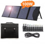 AUMOON ES-100W + Holder.  Портативна сонячна панель складана монокристалічна кремнієва, зарядний пристрій для заряджання.