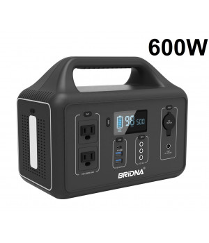 BRIDNA 600W (Пік 1200Вт) SGR-PPS500-4, Портативна електростанція (ДБЖ) з можливістю заряджання від сонячної панелі