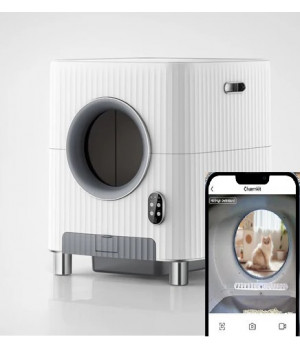 Автоматичний туалет для кішок CHARMKIT Vent+O2, WiFi, відеокамера, вентиляція, OZON-дезінфекція.