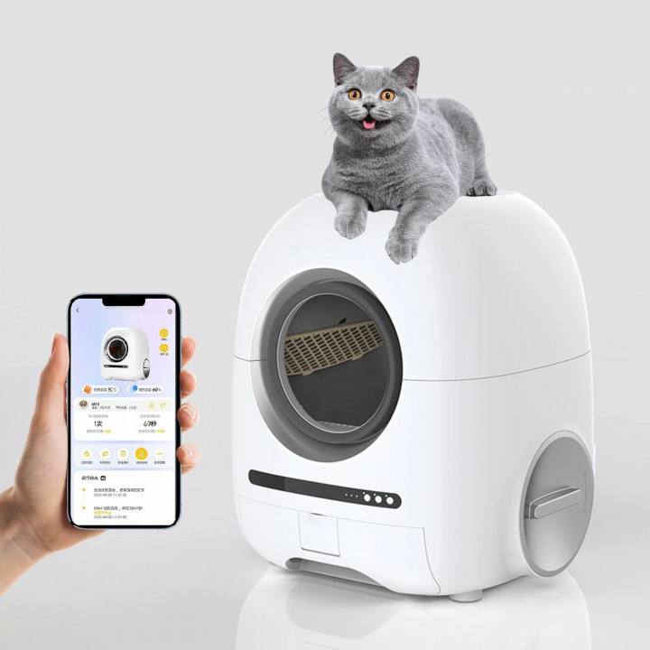 Автоматичний туалет для кішок FUNNYKIT Vent+O2, WiFi, вентиляція, OZON-дезінфекція